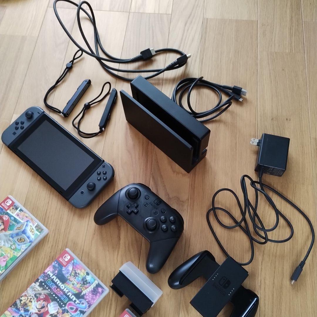 Nintendo Switch 本体 + ゲームソフト3本 + プロコントローラ