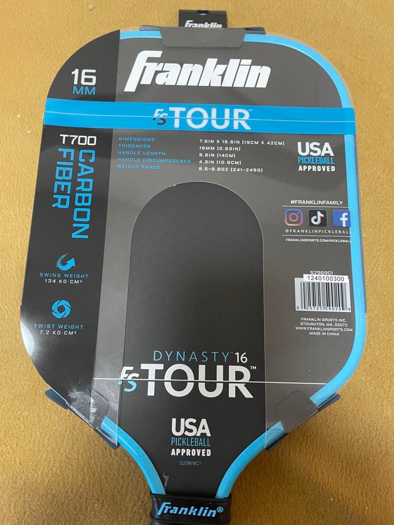 【新品】ピックルボールパドル Franklin FS Tour Dynasty