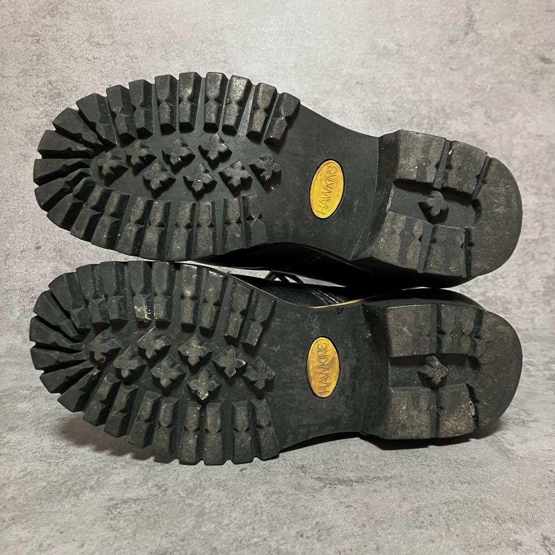 極美品　希少　ホーキンス　ロガーブーツ　ワークブーツ　ブラック　本革　2222