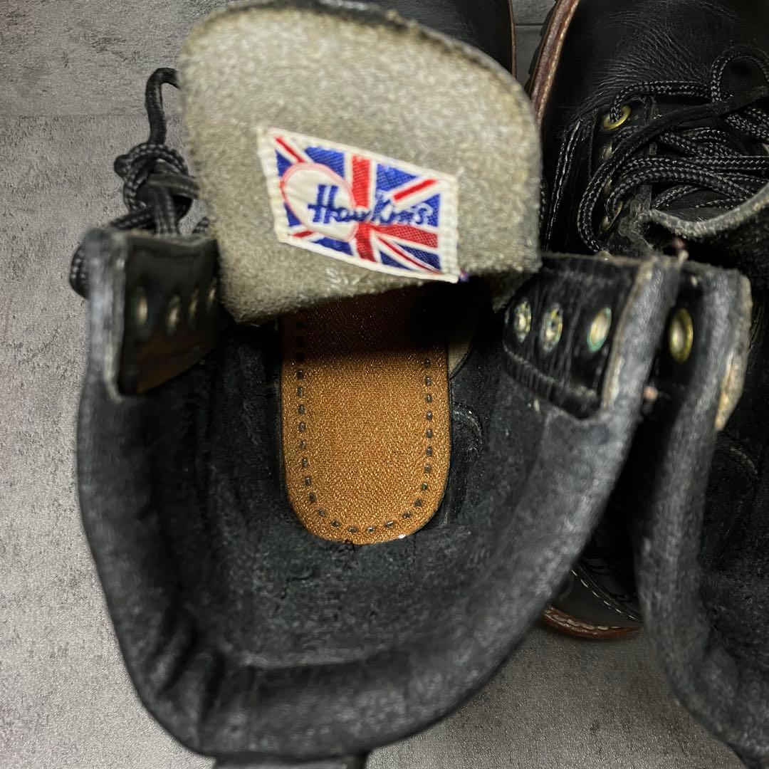 極美品　希少　ホーキンス　ロガーブーツ　ワークブーツ　ブラック　本革　2222