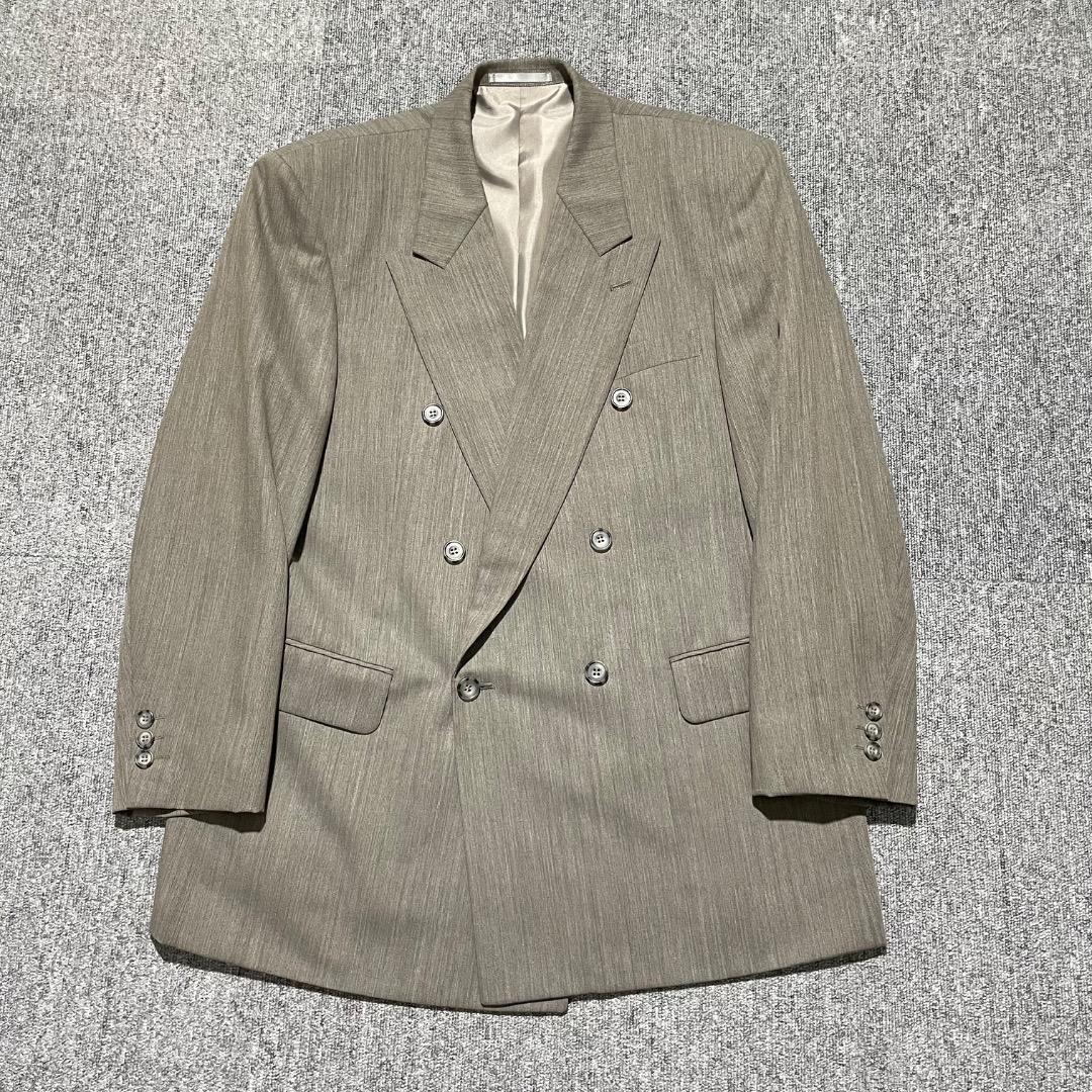【あいうえお】ダブルブレスト ちょいワル スーツ セットアップ グレー系