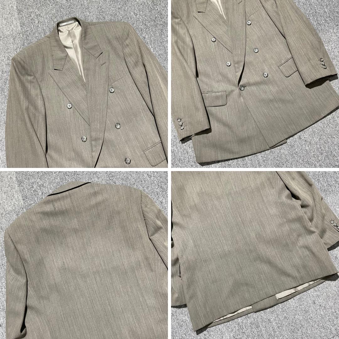 【あいうえお】ダブルブレスト ちょいワル スーツ セットアップ グレー系