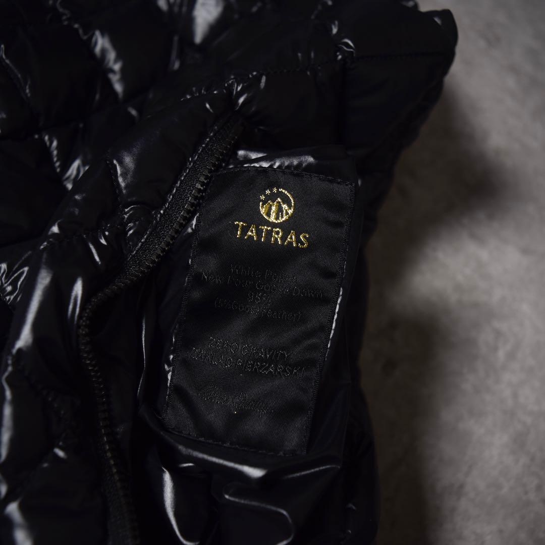 y2k TATRAS ダウンベスト 光沢 リバーシブル ダイヤキルト 平成ギャル