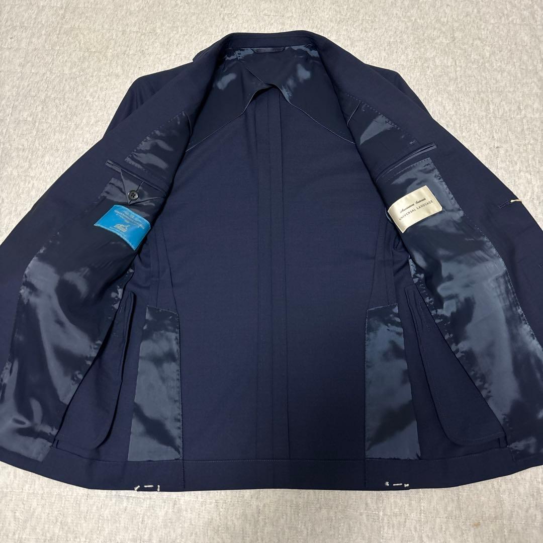 ユニバーサルランゲージ×カノニコ生地　スーツ　ウール　モヘヤ　美品