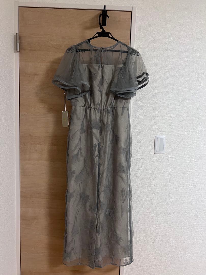 Circurar sleeve flower dress オケージョンドレス