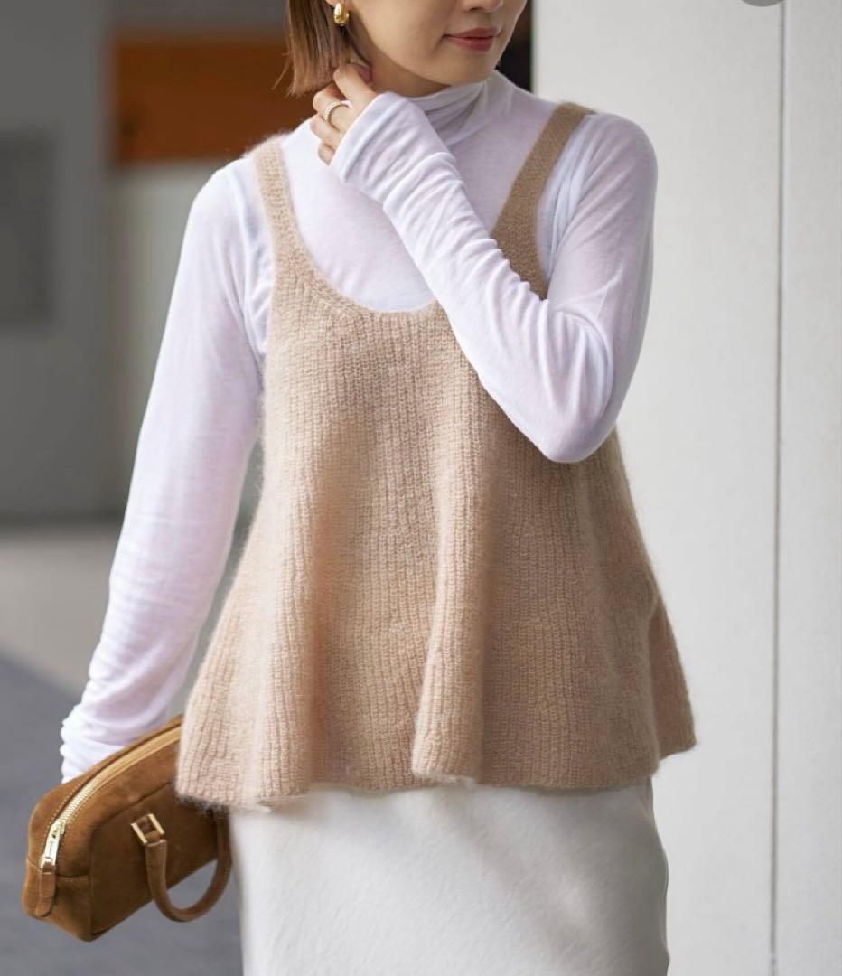 IENA モヘヤミックスフレアタンク