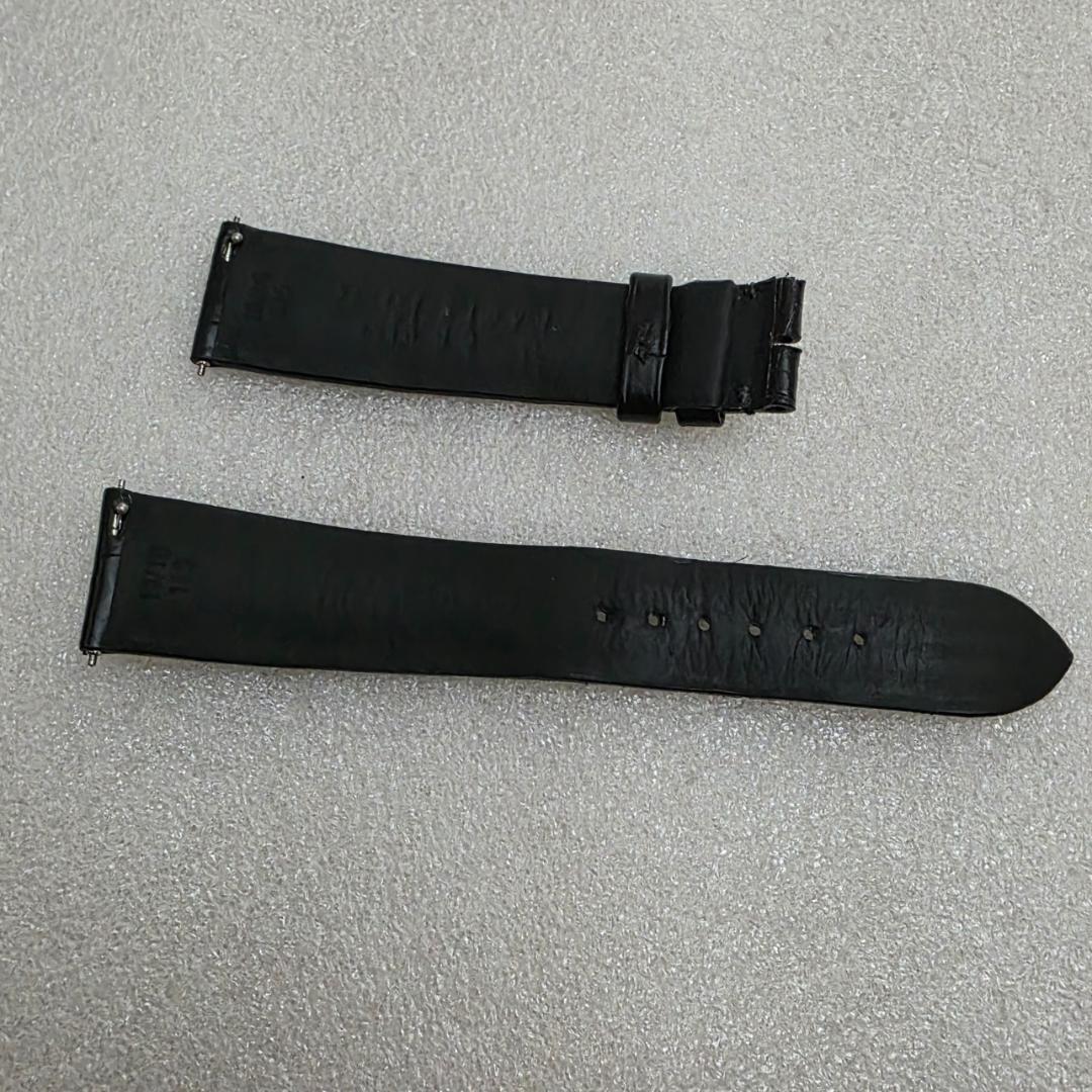 カミーユフォルネ 時計 ベルト アリゲーター ブラック 19mm
