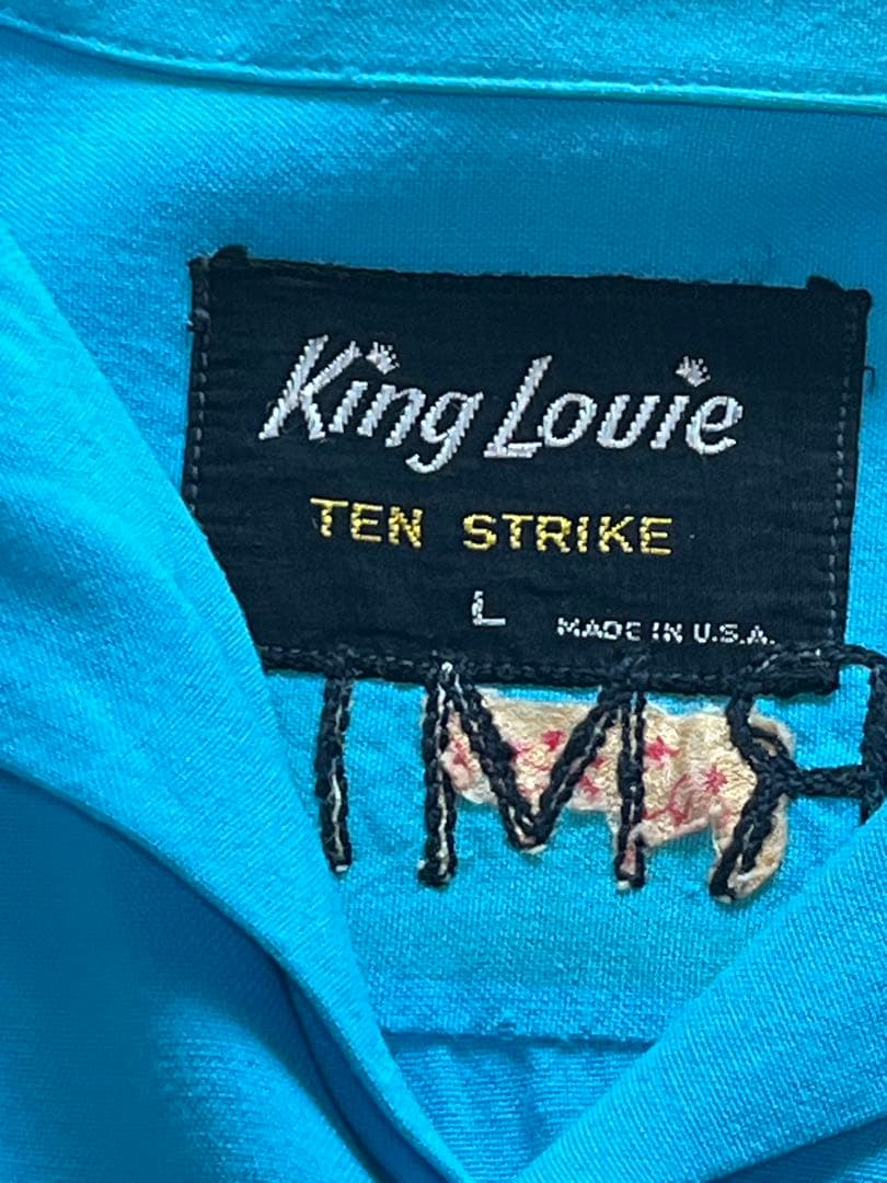 50s KingLouie ボーリングシャツ レーヨン ギャバジン