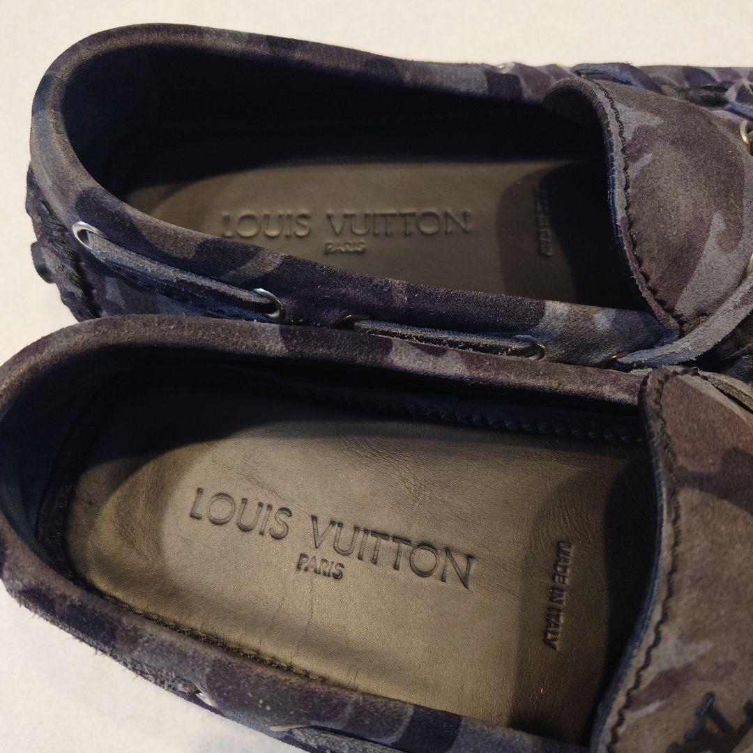 ルイヴィトン ドライビングシューズ　モカシン　カモフラ　迷彩　26cm
