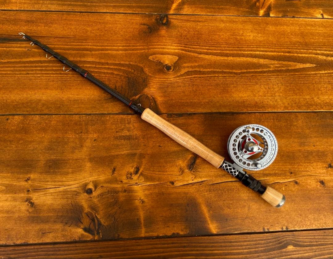 テレスコフライロッド　釣り竿セット　フライロッド　渓流釣り　7ft 210cm