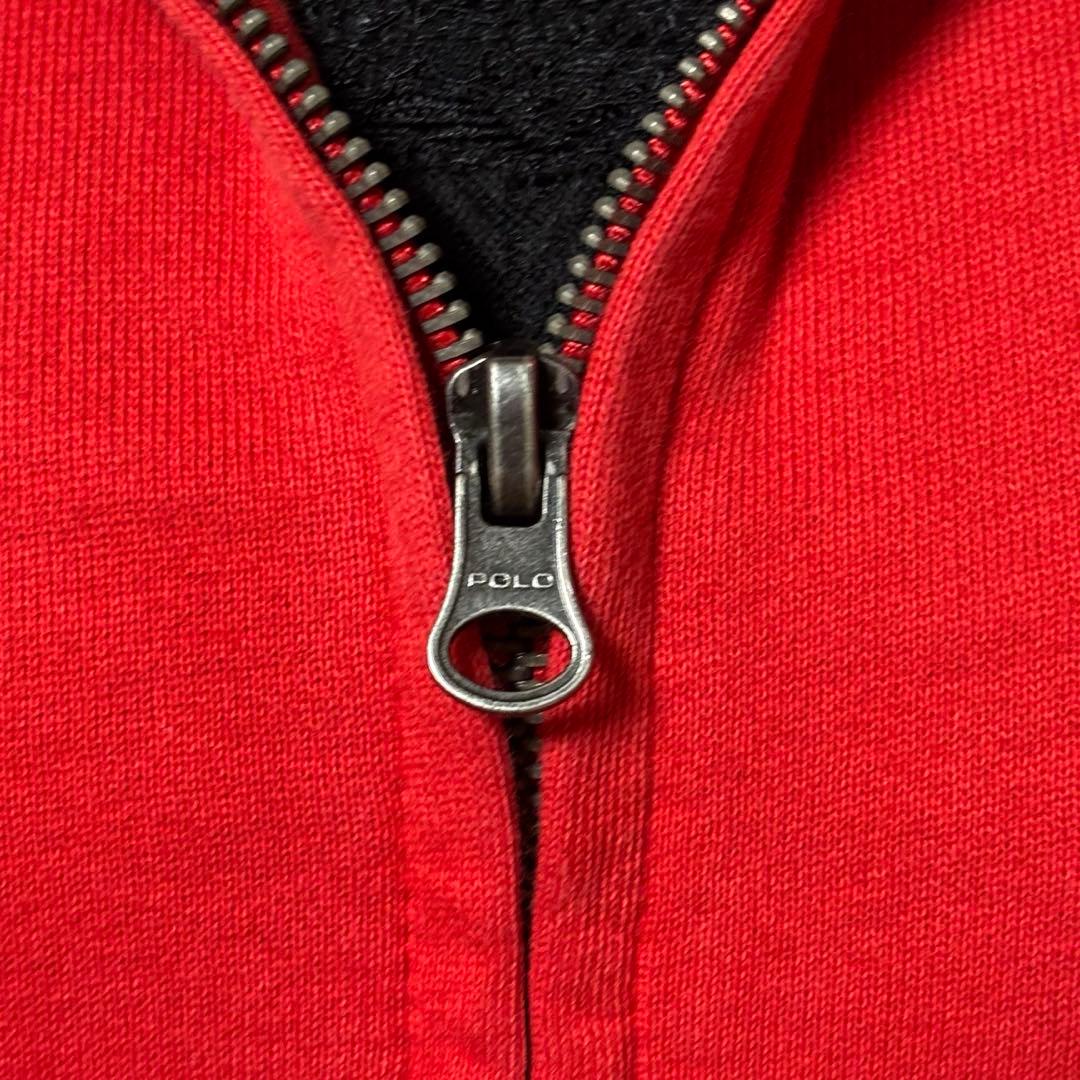 POLO ラルフローレン ジップパーカー ビックポニー 赤 Y2K 平成 お兄系