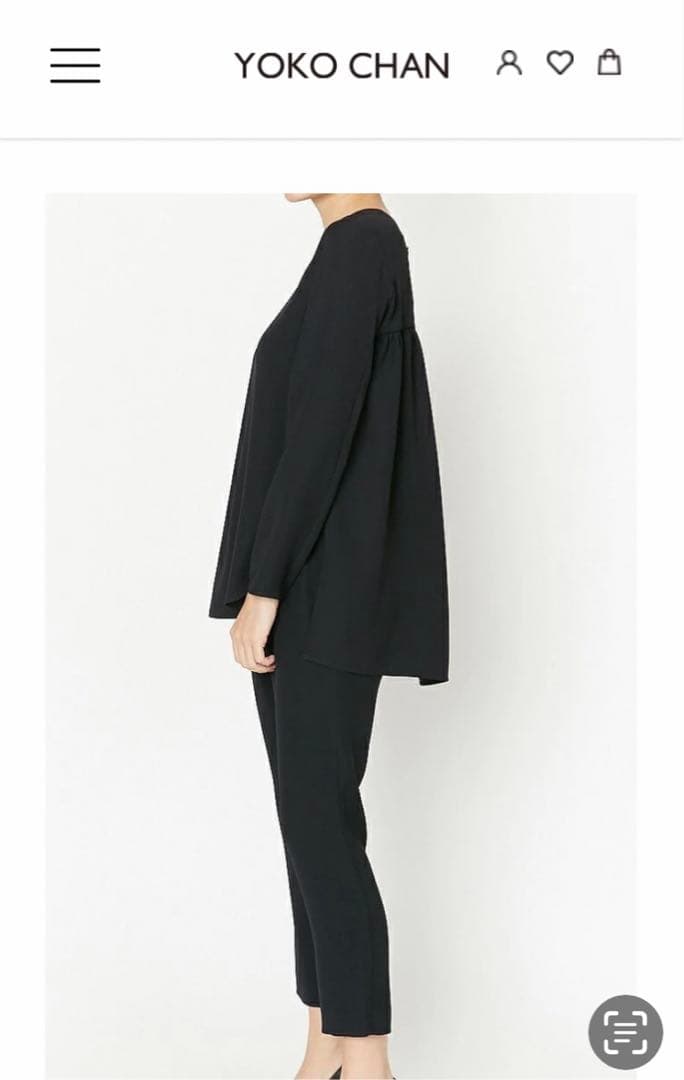 YOKO CHAN ヨーコチャン　黒 長袖チュニック　ブラウス　40サイズ