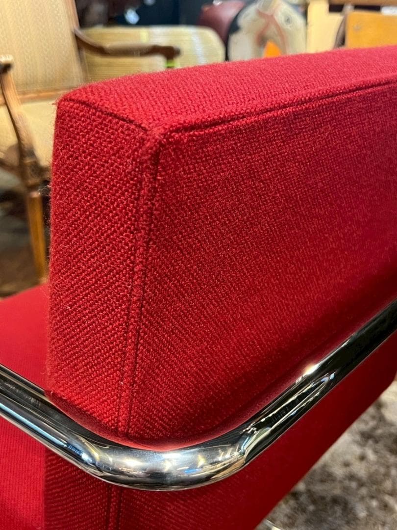 ノール 名作 ブルーノ チューブラーチェア 椅子 レッド モダン 赤 シンプル