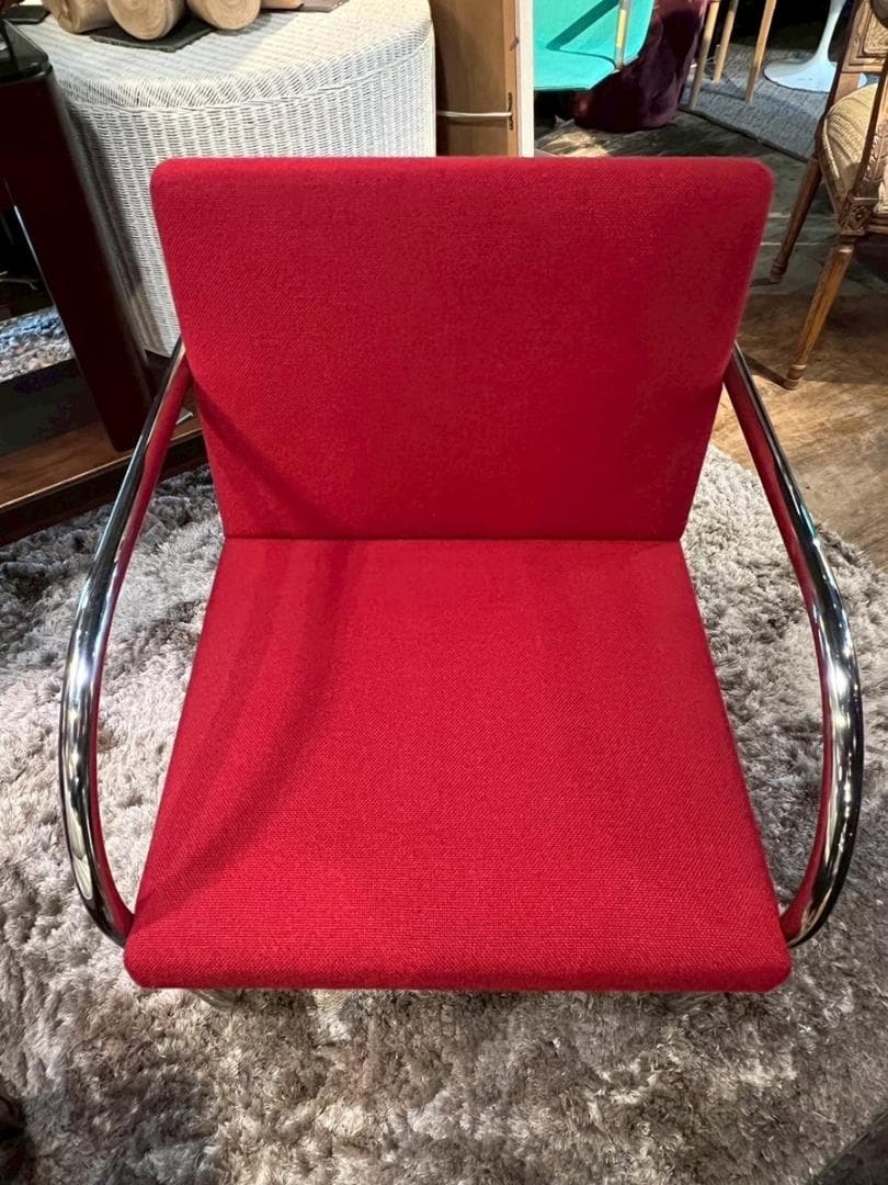 ノール 名作 ブルーノ チューブラーチェア 椅子 レッド モダン 赤 シンプル