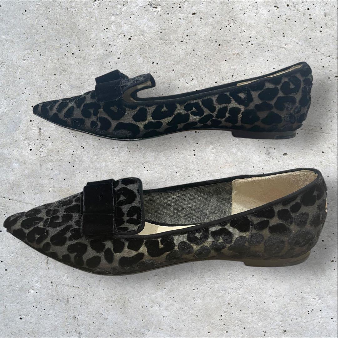 【美品】JIMMY CHOO GALA レオパード　フラットシューズ