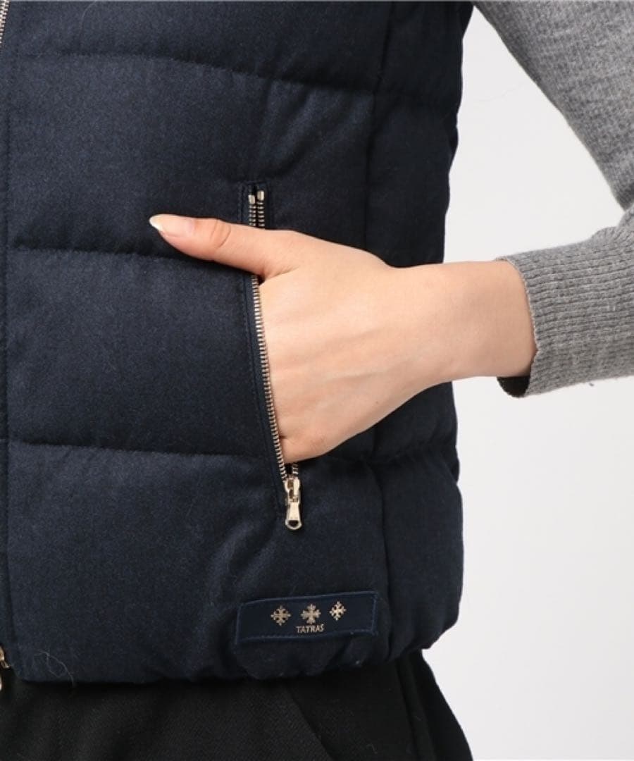 れおな タトラス LUSERA ルセラ ダウンベスト ネイビー01 S