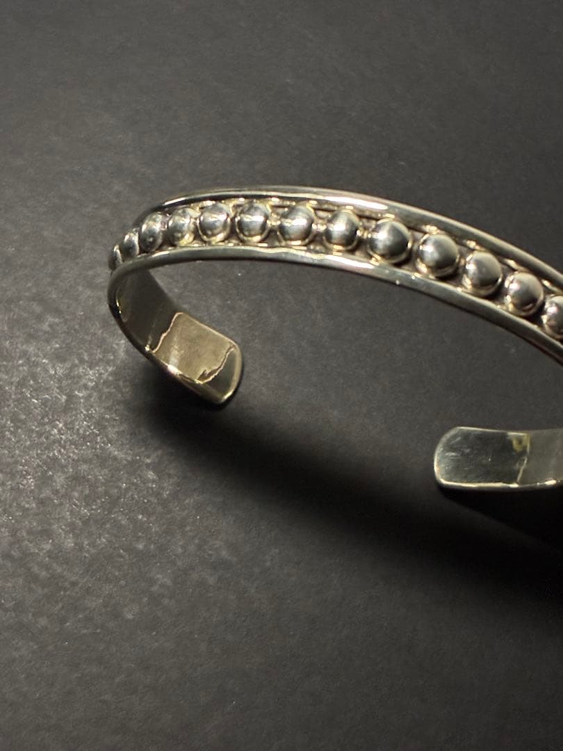 純銀925 シルバーバングル｜ベアリングデザイン｜約23g｜