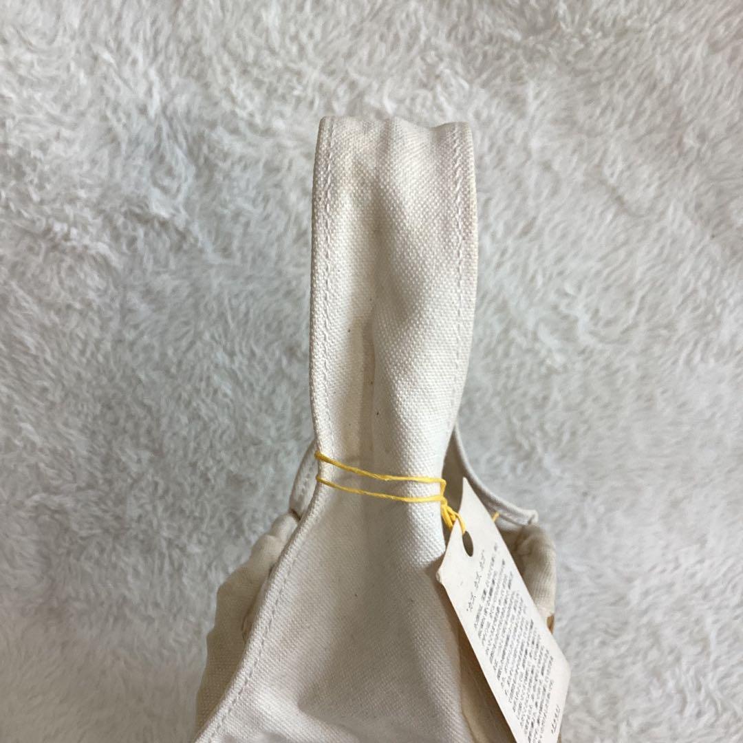 エバゴス Eワッペン　ハンドバッグ　カゴバッグ　キャンバス 鏡付き