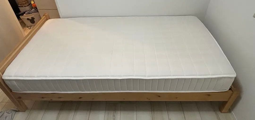 無印良品オーク材　シングルベッド マットレス付き
