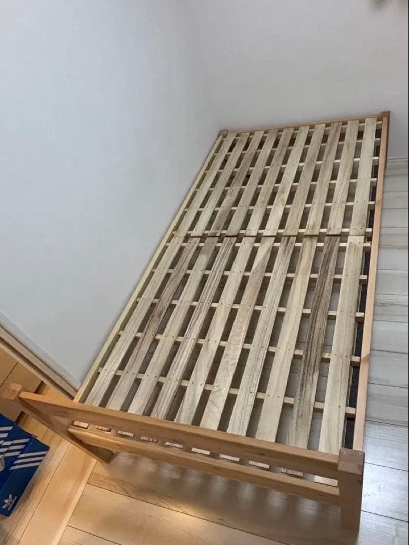 無印良品オーク材　シングルベッド マットレス付き