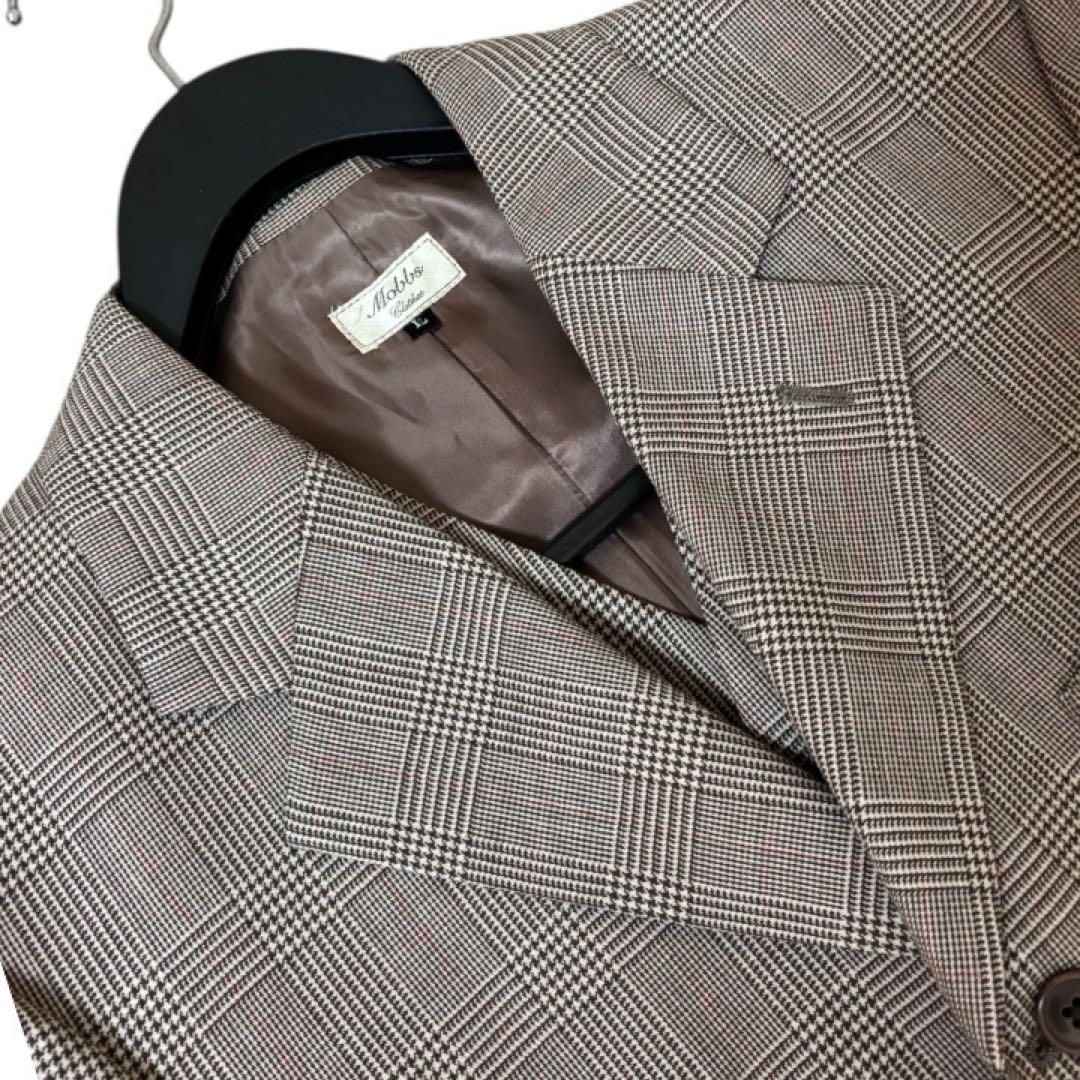 【極美品】オアグローリーMobbs★グレンチェック★3ピース★モッズスーツ L