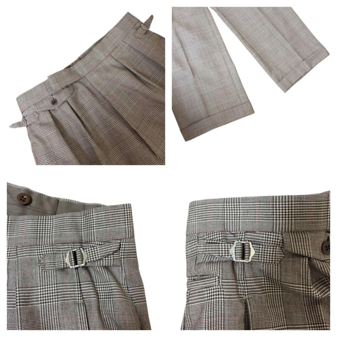 【極美品】オアグローリーMobbs★グレンチェック★3ピース★モッズスーツ L