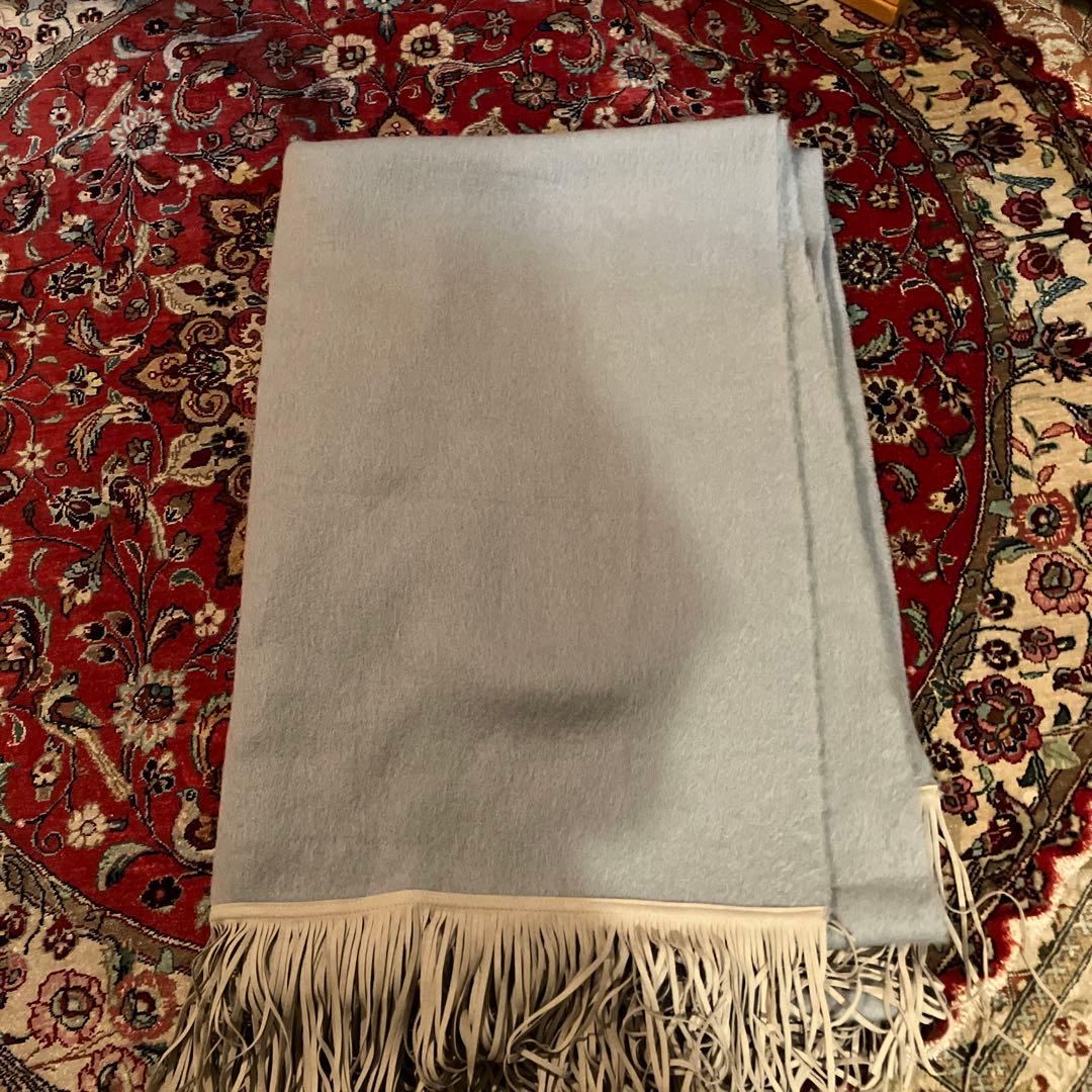 アソースメレ ASAUCE MELER ストール フリンジ キャメル100%