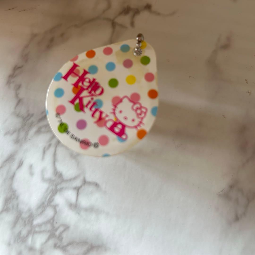 カップ型キティちゃんキーホルダー☆ウエディングドレスバージョン☆レア☆希少