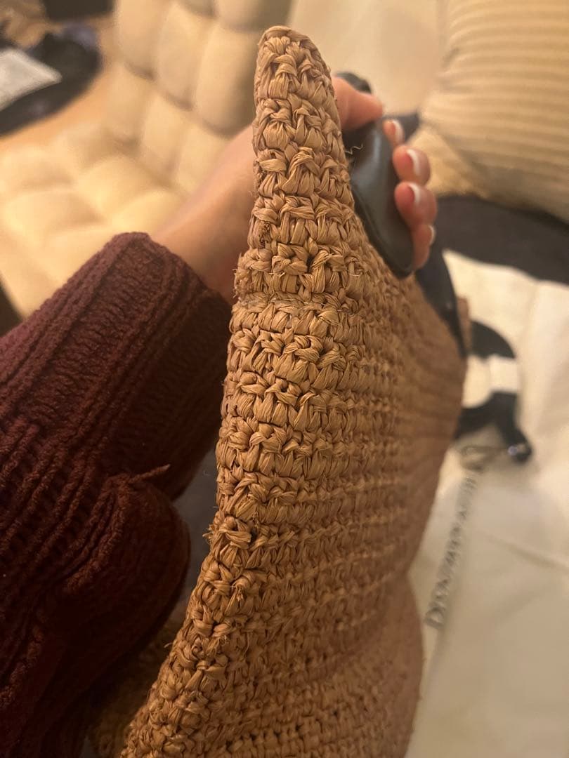 HELEN KAMINSKI ラフィア ショルダー付きハンドバッグ