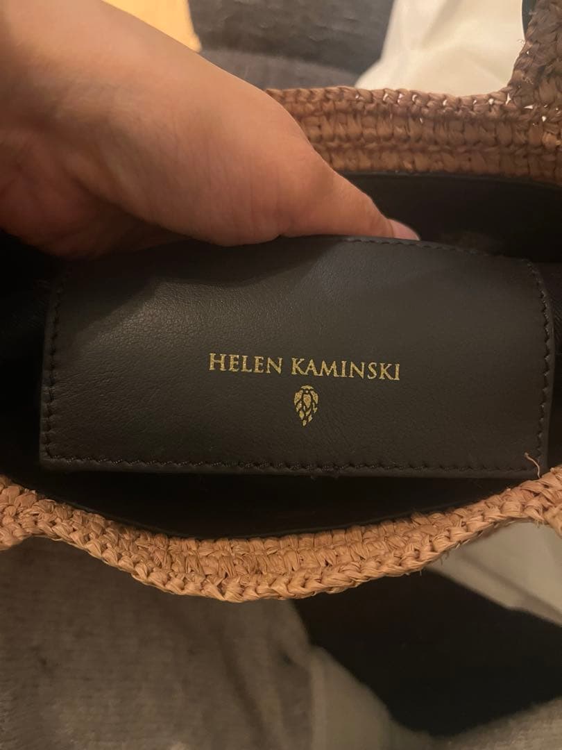 HELEN KAMINSKI ラフィア ショルダー付きハンドバッグ