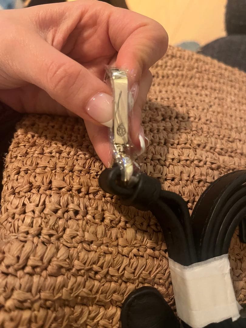 HELEN KAMINSKI ラフィア ショルダー付きハンドバッグ