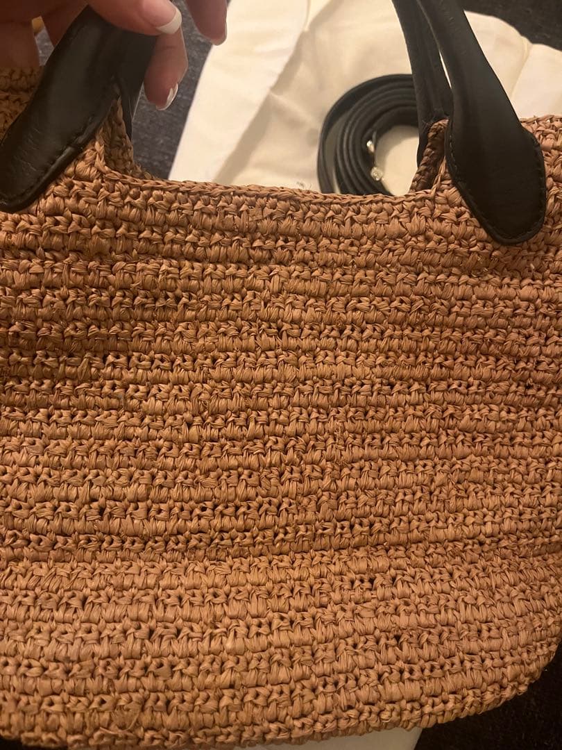 HELEN KAMINSKI ラフィア ショルダー付きハンドバッグ