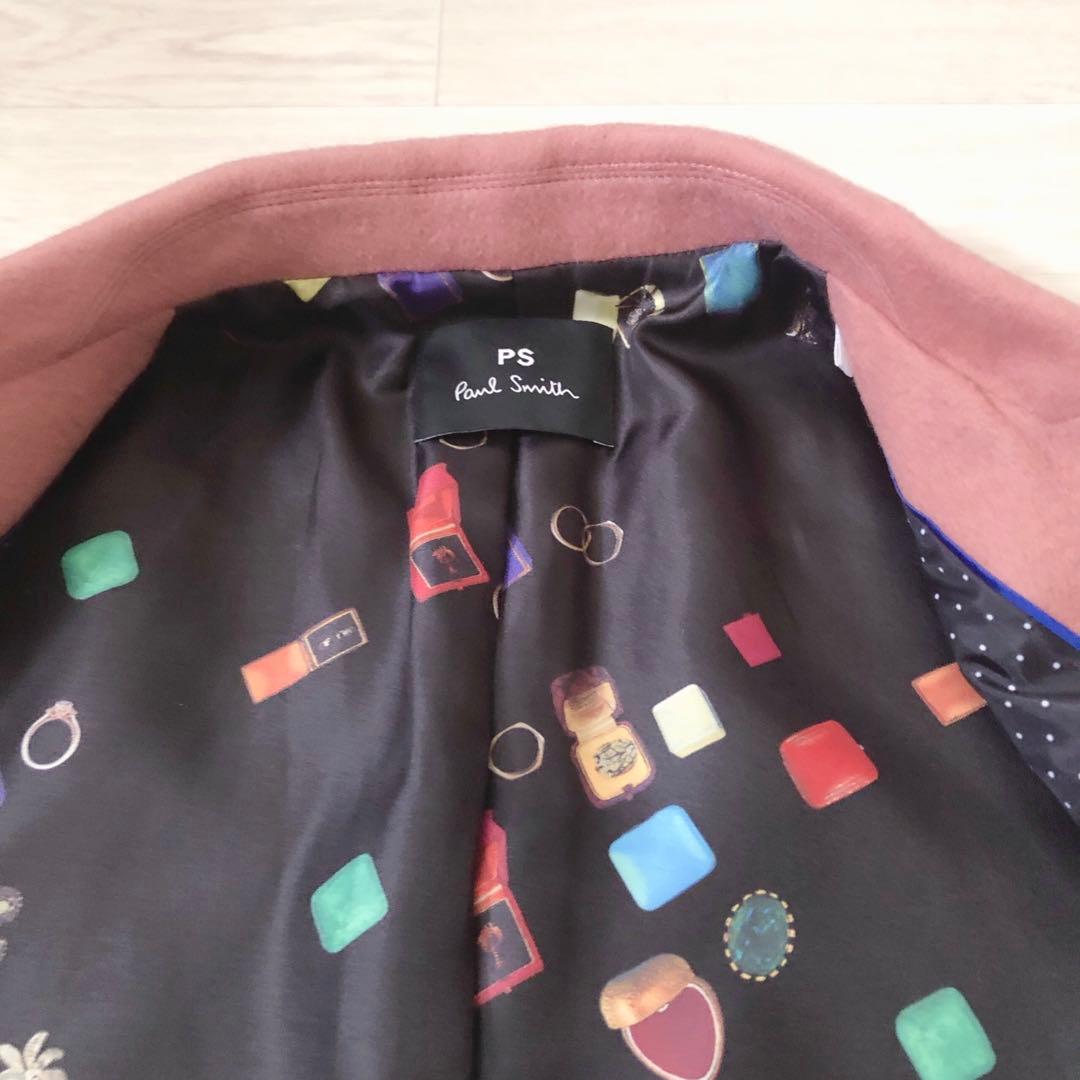 美品✨　ピーエスポールスミス チェスターコート 羊毛　カシミヤ混　柄裏地　ＸＬ