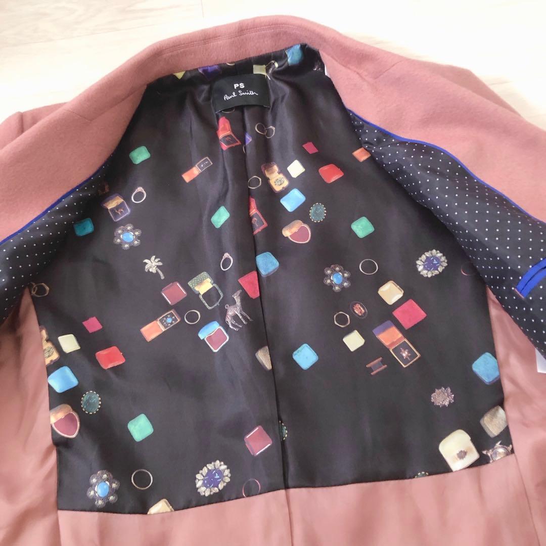 美品✨　ピーエスポールスミス チェスターコート 羊毛　カシミヤ混　柄裏地　ＸＬ