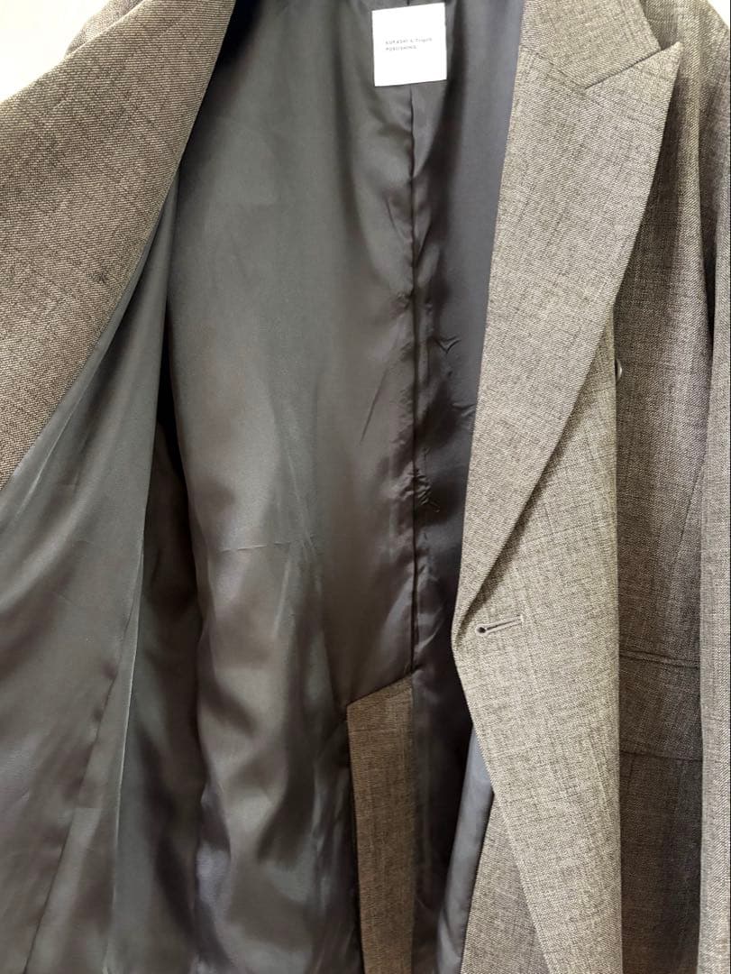 北欧、暮らしの道具店　大人のためのダブルジャケット / オリーブブラウン