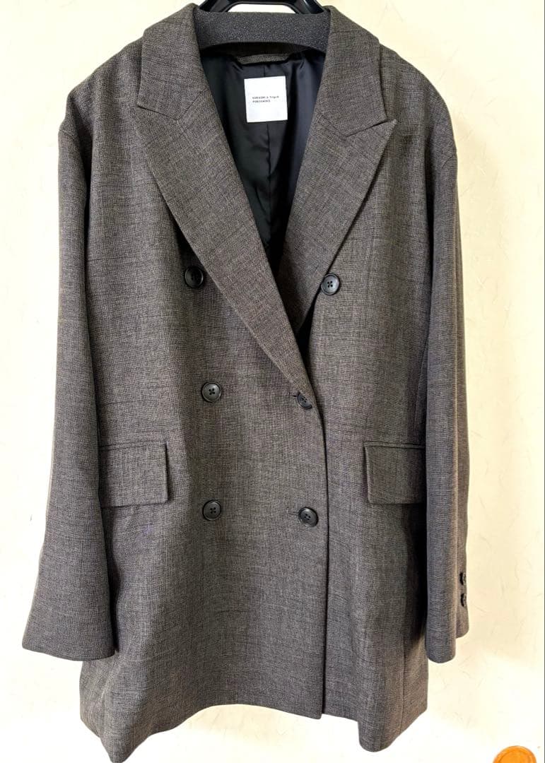 北欧、暮らしの道具店　大人のためのダブルジャケット / オリーブブラウン