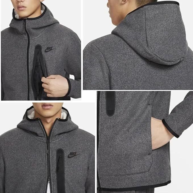 残少 S ナイキ テックフリース 上下セット　@3.4万 黒/濃灰/ダークグレー