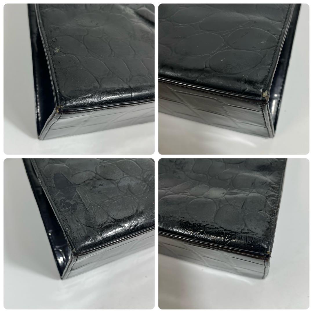 ✨ジャンク特価✨CHANEL チェーンバック　エナメル　クロコ型押し　ココマーク