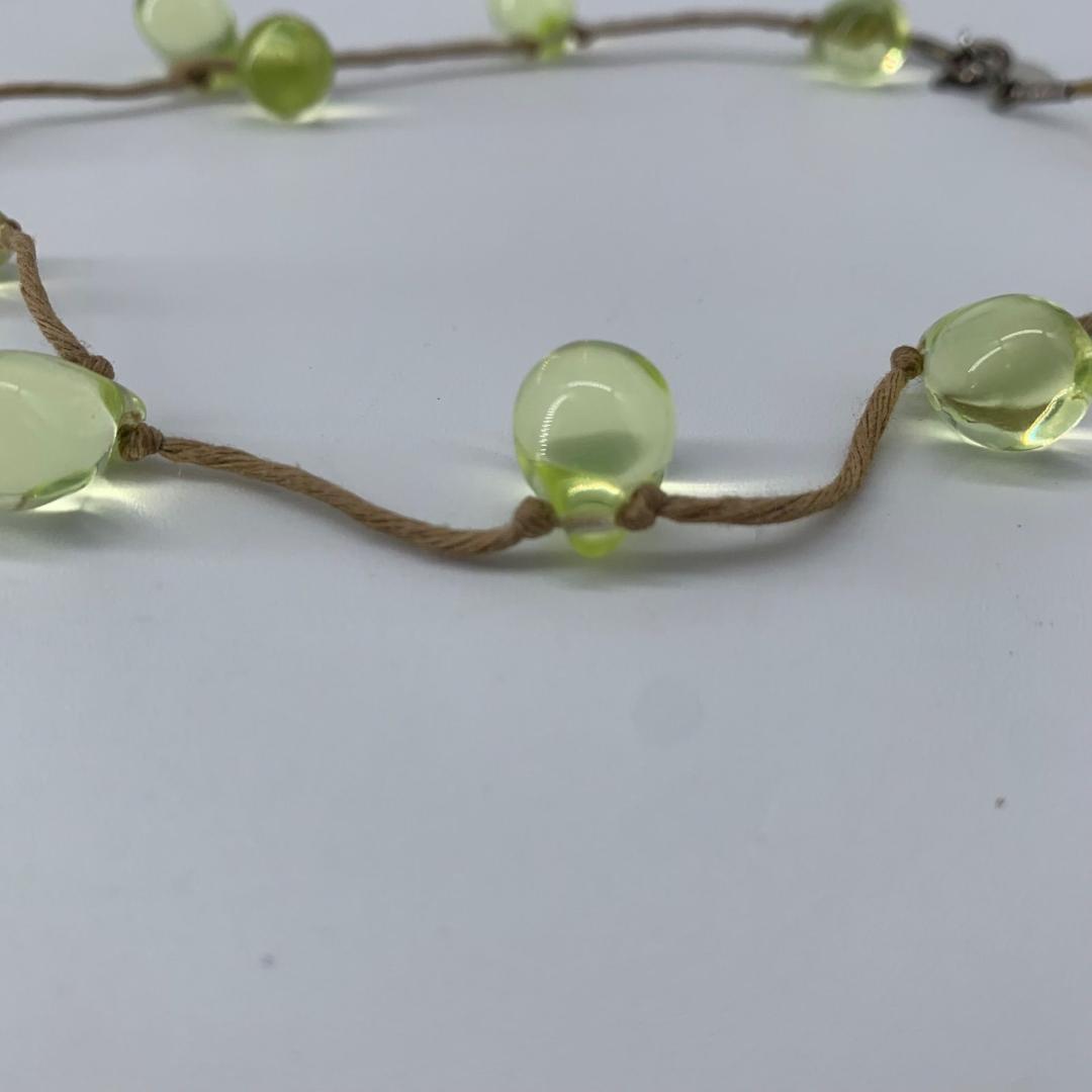 14309✨レア✨sisi joia クリスタル ビーズ ネックレス グリーン