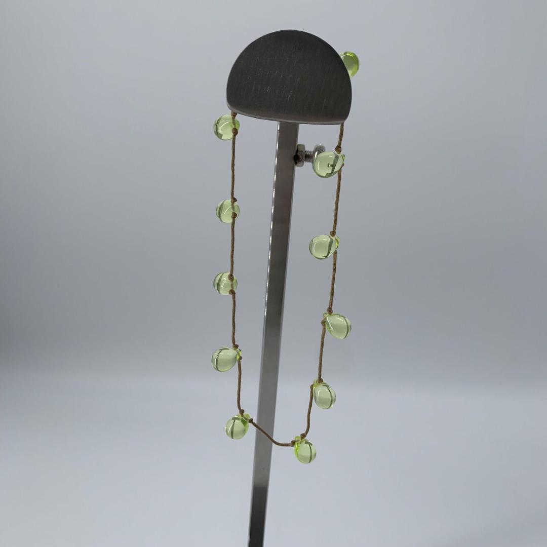 14309✨レア✨sisi joia クリスタル ビーズ ネックレス グリーン