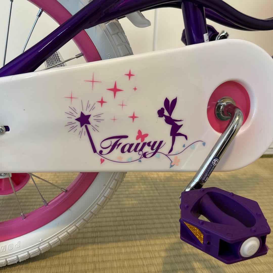 新品　外での使用なし　子供用自転車 紫色 16インチ　女の子　パープル