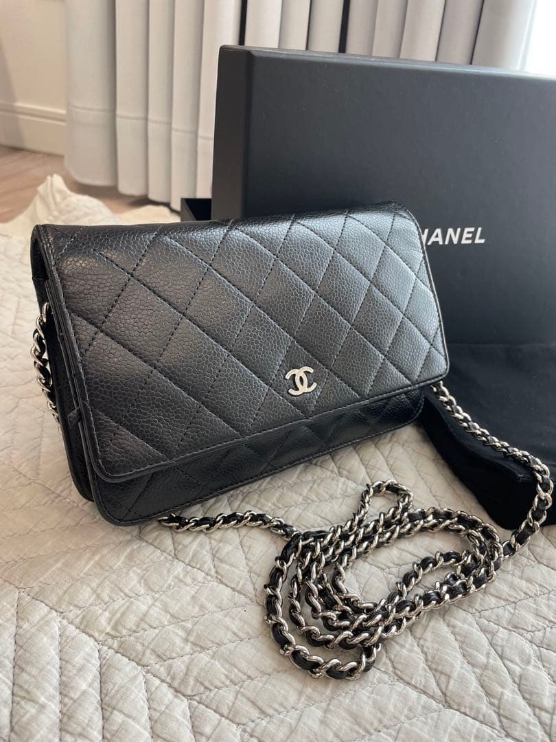 専用シャネル　キャビアスキンチェーンウォレット