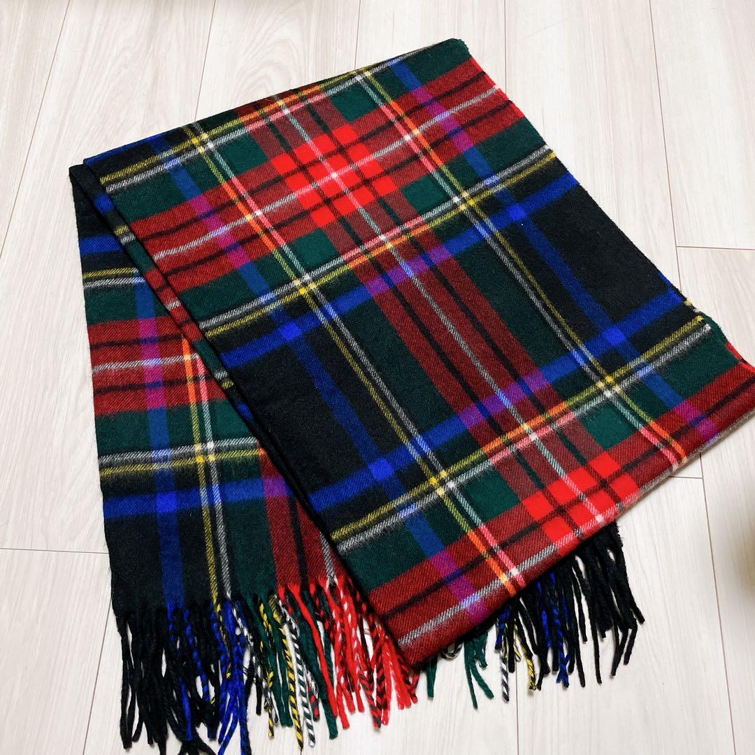 ジョンストンズ カシミア大判ストール　CASHMERE TARTAN STOLE