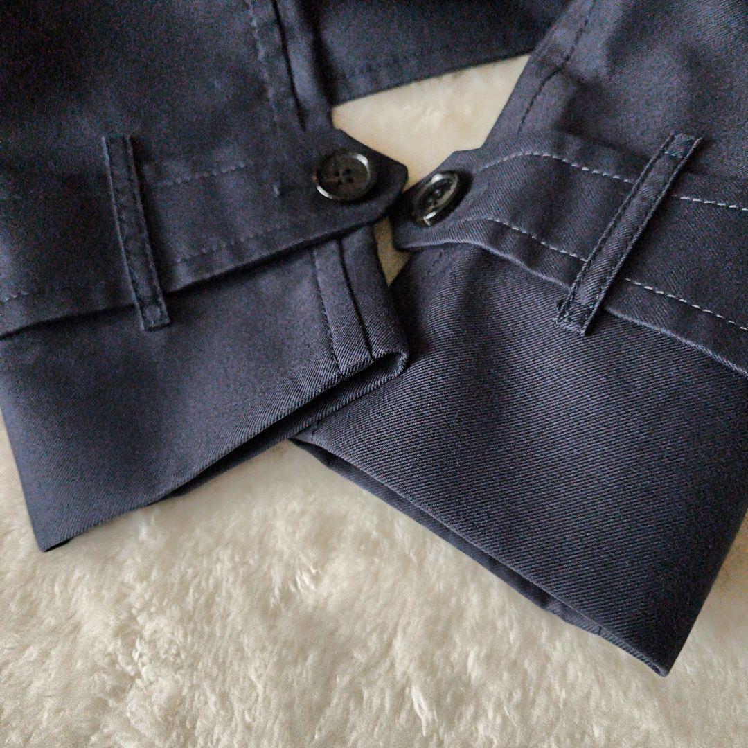 美品✨COACH ショートトレンチコート ダブルブレスト ベルト付 ネイビーM