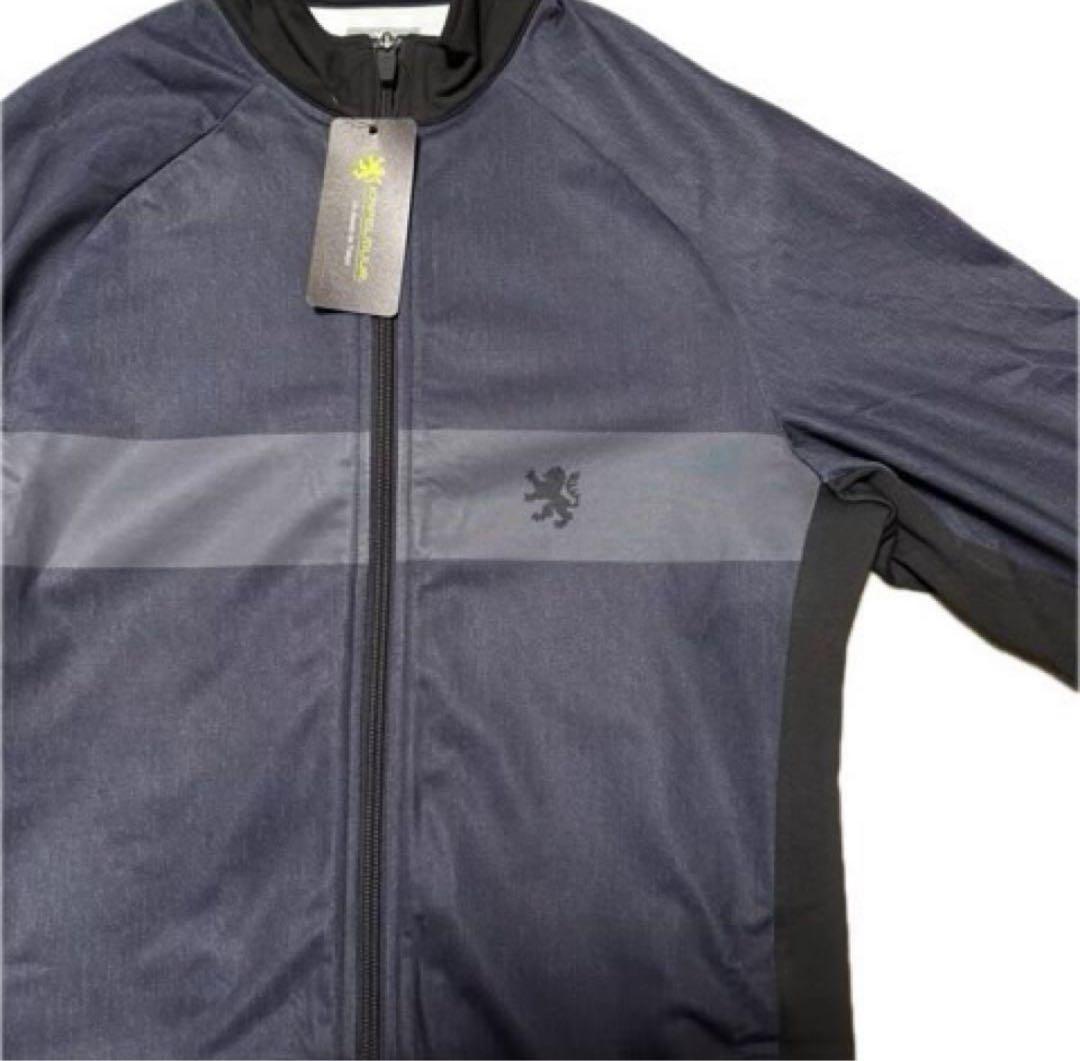 ■新品■　カペルミュール　M　サイクルジャケット　ボーダーデニムプリント　裏起毛