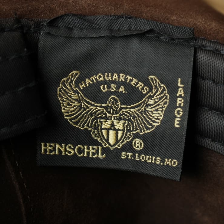 HENSCHELレザーカウボーイハット テンガロンウエスタンブラウンL ss58