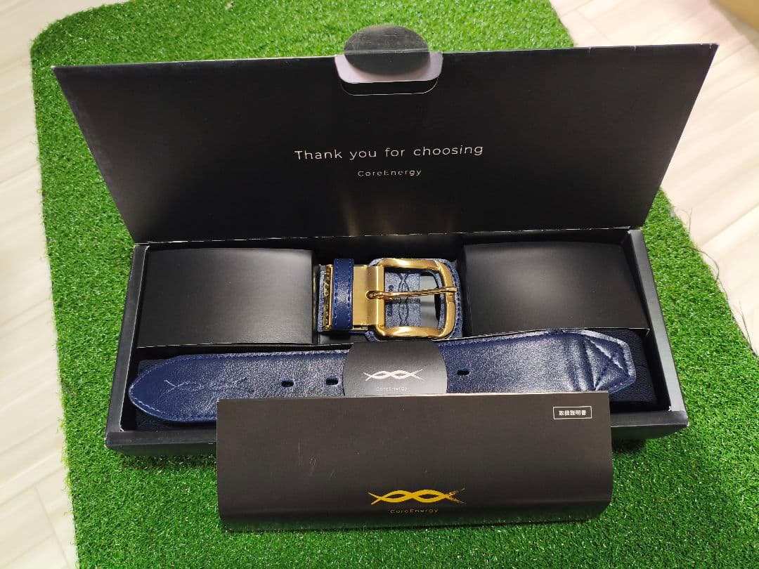 CoreEnergy ネイビー レザー ベルト