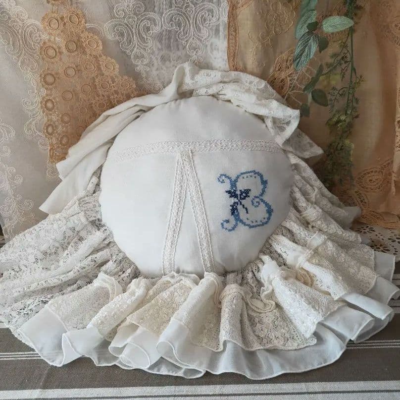 手作りクッション フランスアンティーク イギリスアンティーク doll キルト