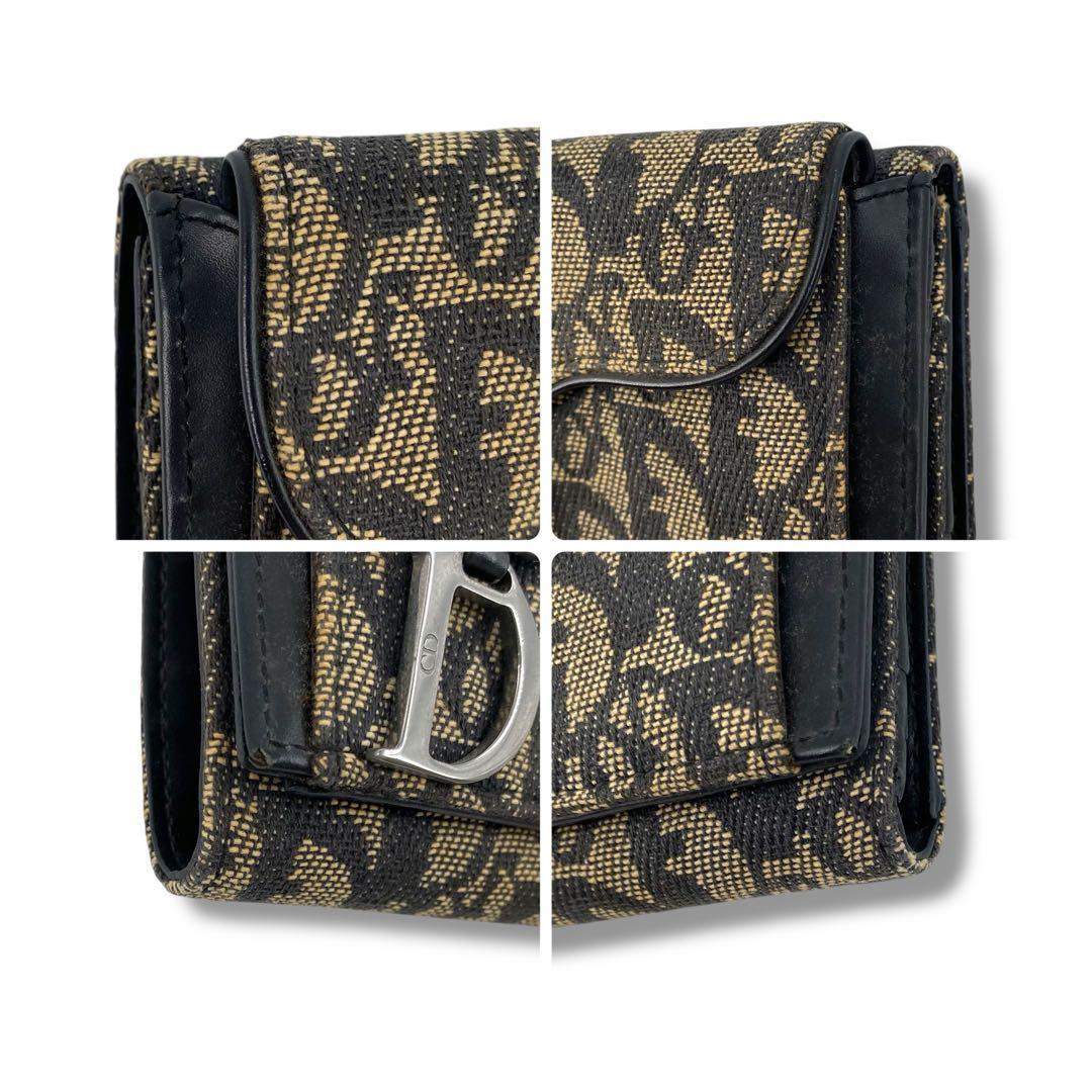 クリスチャンディオール Dior 折り財布 トロッター サドル オブリーク
