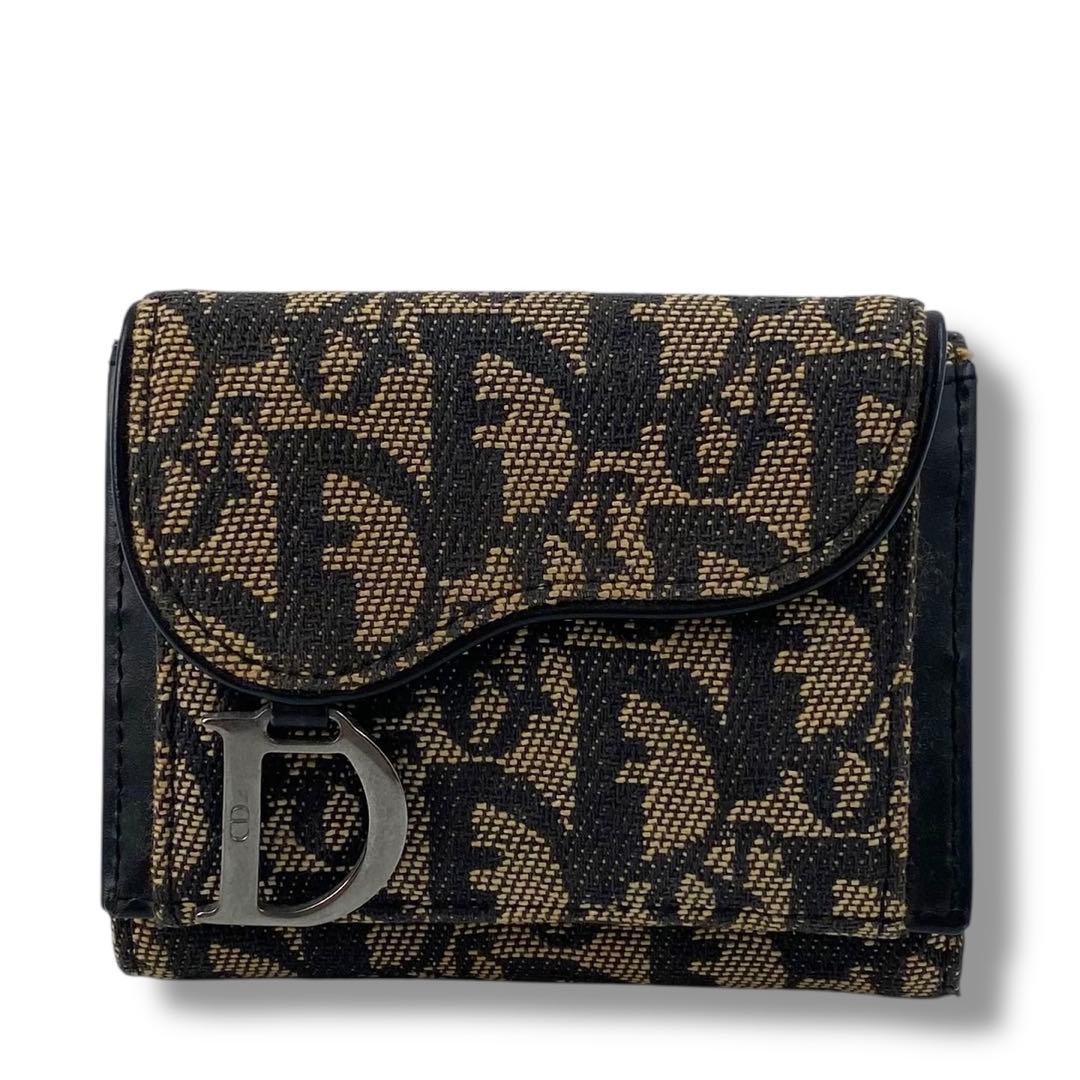 クリスチャンディオール Dior 折り財布 トロッター サドル オブリーク